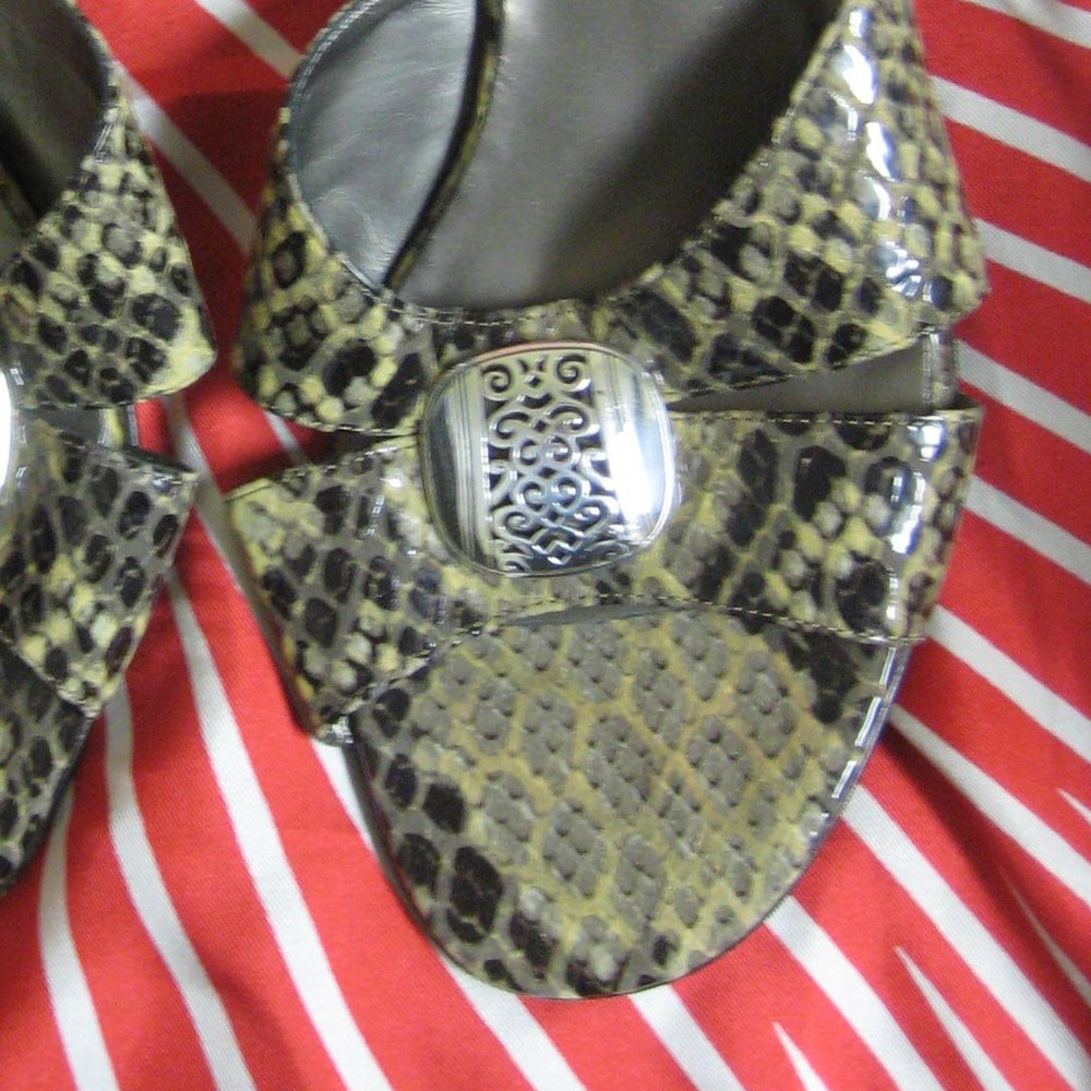 Brighton Kaye Python Snake Print Leathe Silver Ac… - image 2